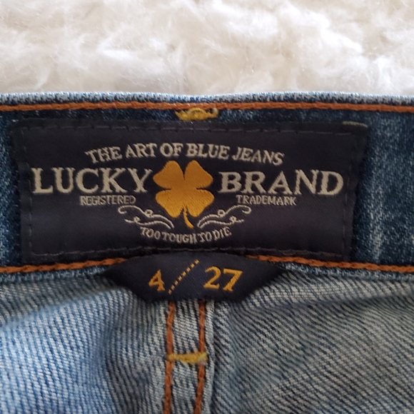 Lucky Brand Zoe Straight Very Distressed Jeans size 4/27 - Picture 4 of 10